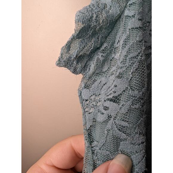 NWT Torrid Turquoise Floral Lace V-neck Skater Dress - Picture 4 of 8